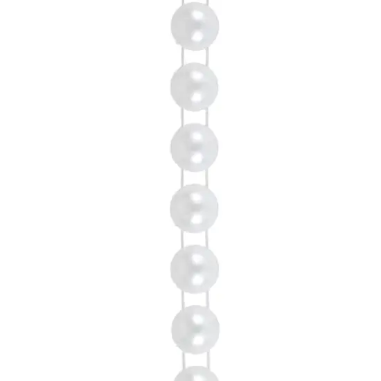10mm Round Flatback Plastic Pearl Bead Garland, 50ft. by Bead Landing&trade; White {1}