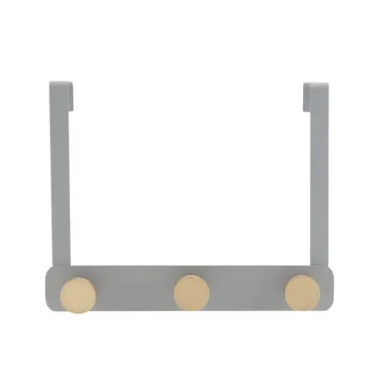 Elle D&eacute;cor Gray 3 Hook Over the Door Hook {1}