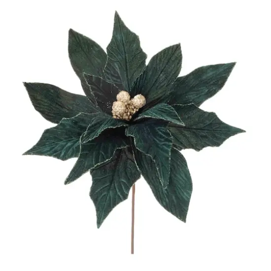 Forest Green Poinsettia Stems, 2ct. {5}