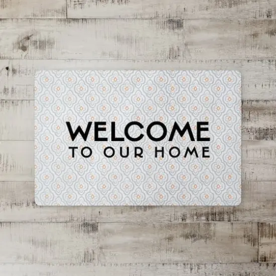 Welcome Quatre Floor Mat Blue {3}