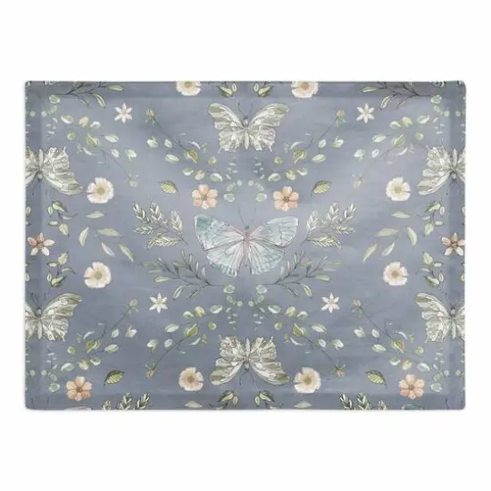 Butterfly Cotton Twill Placemat Blue {1}