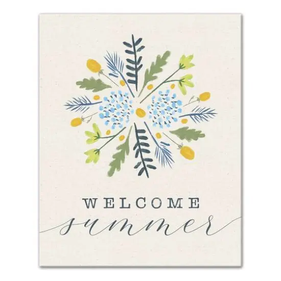 Welcome Summer 16" x 20" Canvas Wall Art {1}