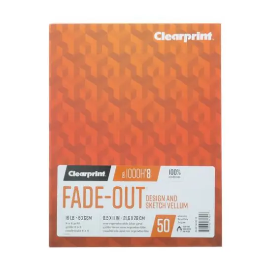 Clearprint&trade; Design Vellum Pad, 8 x 8 Grid {4}