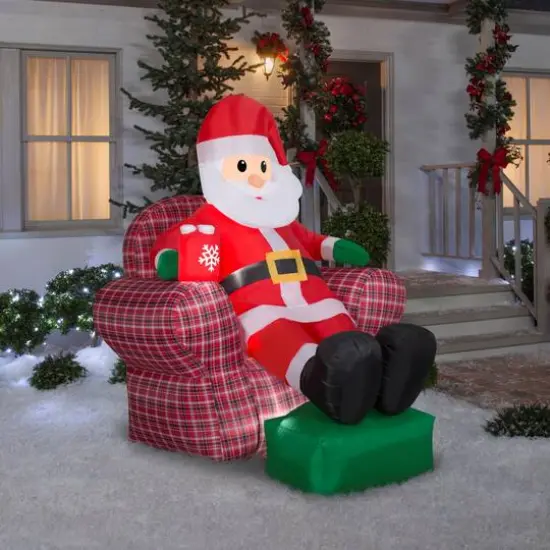 6ft. Airblown&reg; Inflatable Santa in Recliner {3}