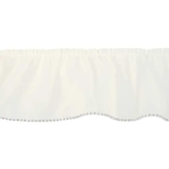 2.5" White Sheer Pleat with Rhinestone Trim by Celebrate It&reg; {3}