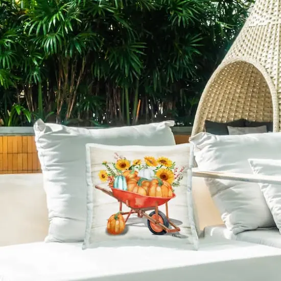 Stupell Industries Rustic Harvest Wagon Outdoor Printed Pillow {3}