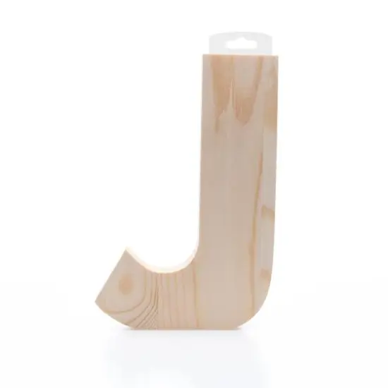 Hampton Art&trade; 8" Chunky Wood Letter J {1}
