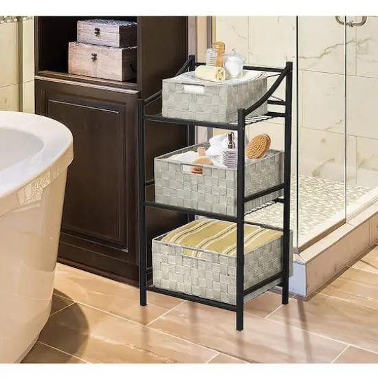 Sorbus 3-Piece Woven Basket Set Beige {3}