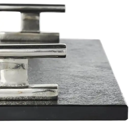 Black Marble Textured Decorative Tray Set {5}