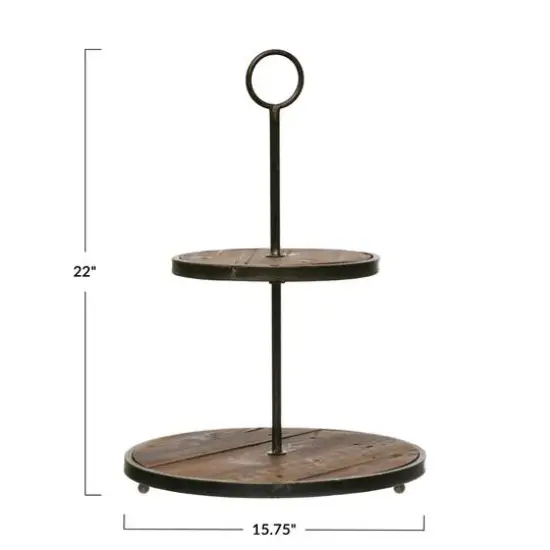 Hello Honey&reg; Decorative Wood & Metal 2 Tier Tray {7}
