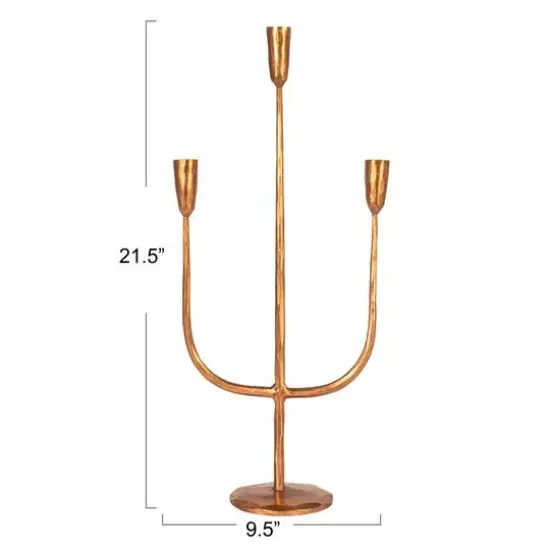 Hello Honey&reg; 21.5" Copper Metal Candelabra {11}