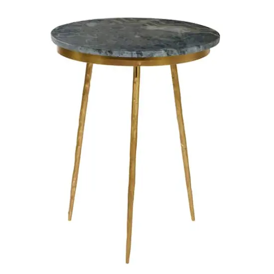 20" Gold Contemporary Stoneware Accent Table {5}