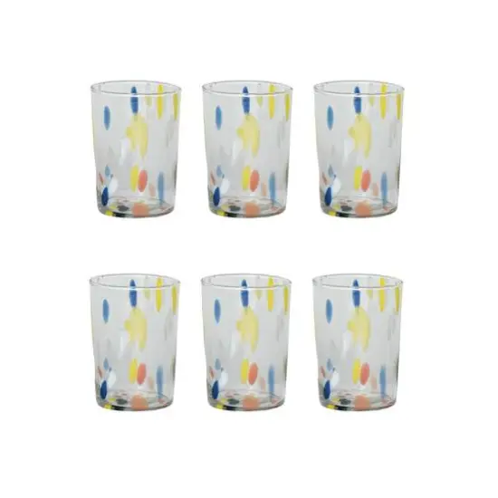 Hello Honey&reg; 10oz. Blown Confetti Drinking Glasses, 6ct. {1}