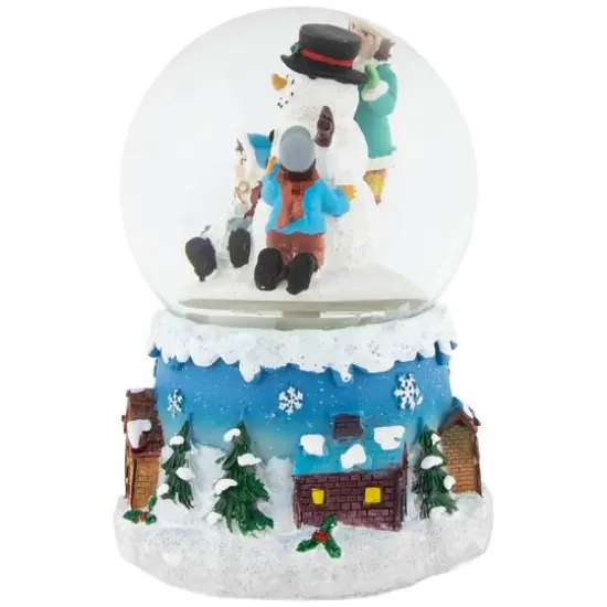 5.5" Snowman & Children Musical Swirling Snow Globe {6}