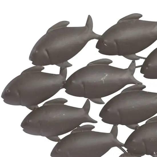 Dark Brown Metal Coastal Fish Wall D&eacute;cor {4}