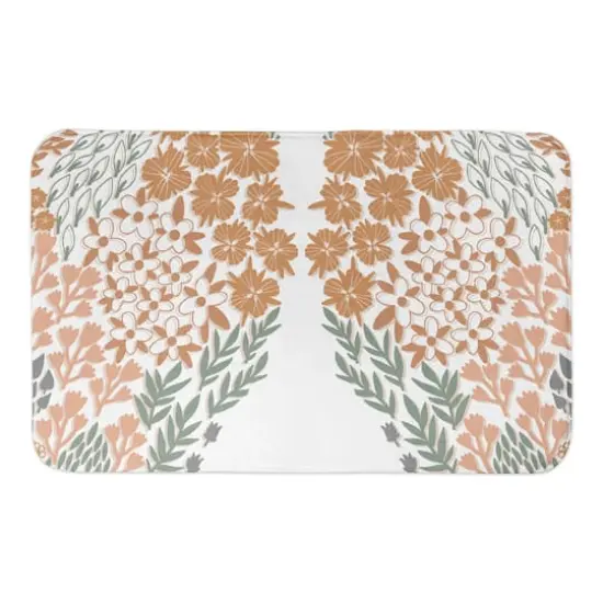 Earthtone Florals 34" x 21" Bath Mat {1}