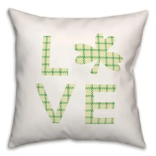Love Clover 18" x 18" Throw Pillow {1}