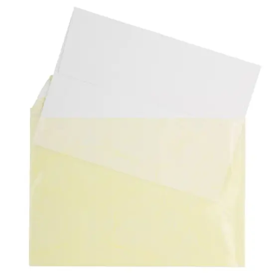 JAM Paper 5.063" x 7.188" Cello Sleeves with Self Adhesive Closures, 100ct. Yellow Fiber {6}