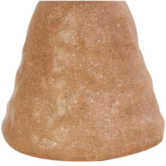 11" Brown Speckled Abstract Totem 3 Taper Candle Candelabra {7}