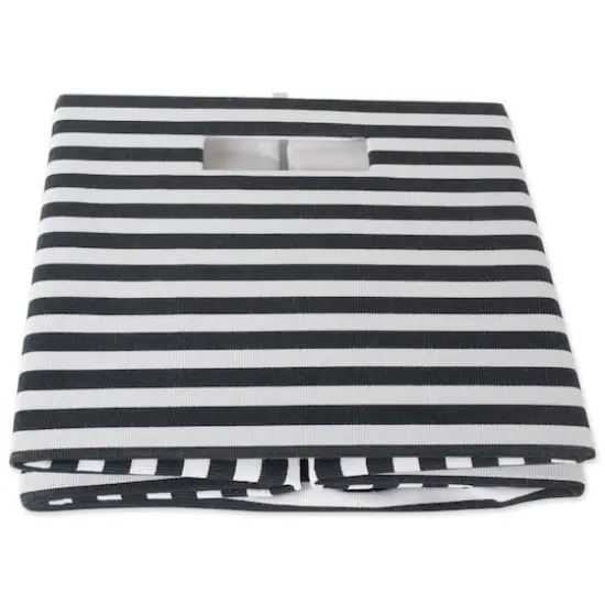 DII&reg; 13" Black Pinstripe Storage Cube {1}