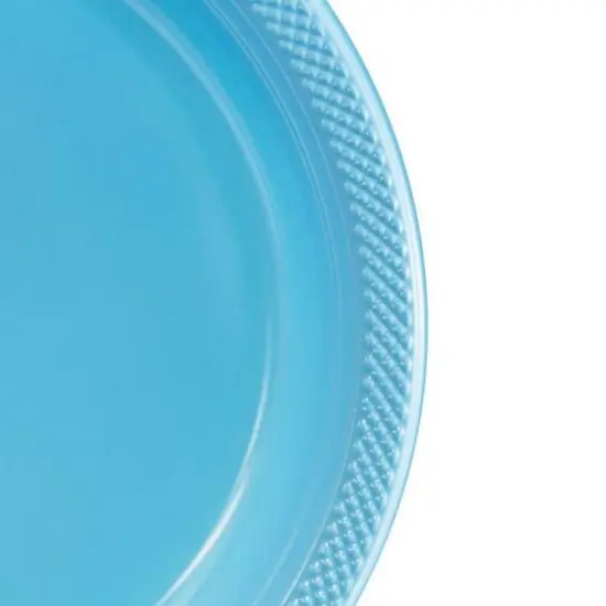 JAM Paper 10.25" Plastic Party Plates, 20ct. Caribbean Light Blue {4}