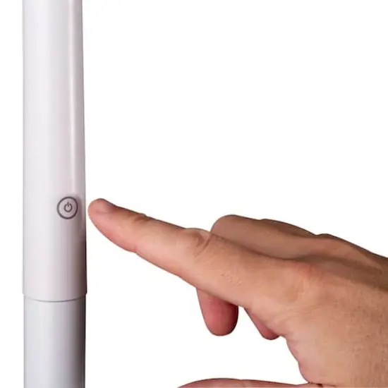 OttLite White Natural Daylight LED Flexible Floor Lamp {5}