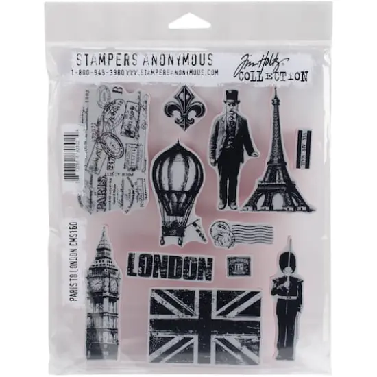 Stampers Anonymous Tim Holtz&reg; Paris To London Cling Stamps {1}