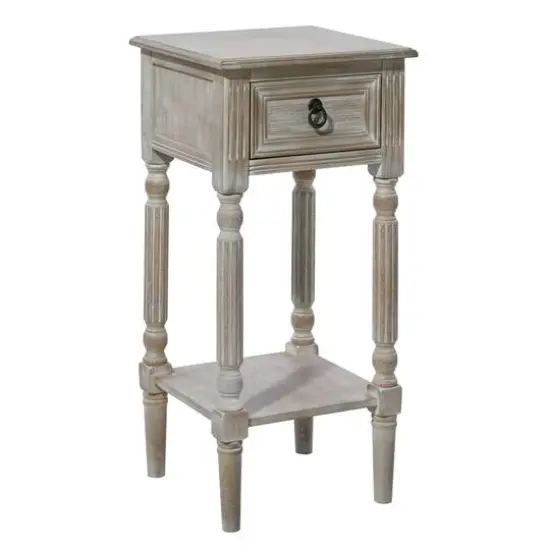 29" White Pine Farmhouse Accent Table {1}