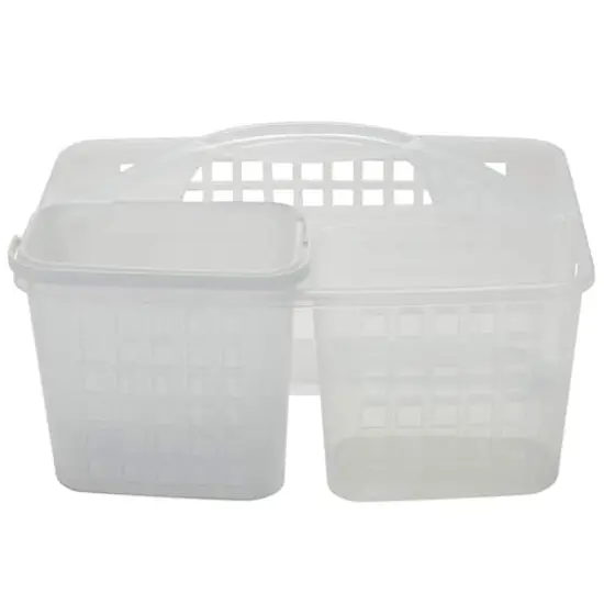 Bath Bliss White 2-in-1 Portable Bath Tote {8}