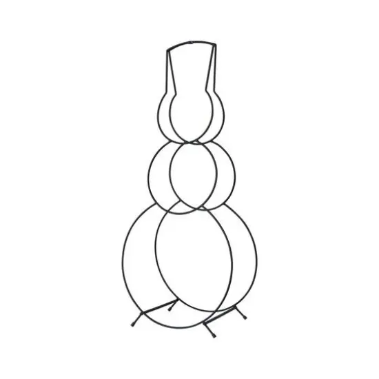 Hello Honey&reg; 34.75" Black Metal Snowman Shaped Log Holder {1}