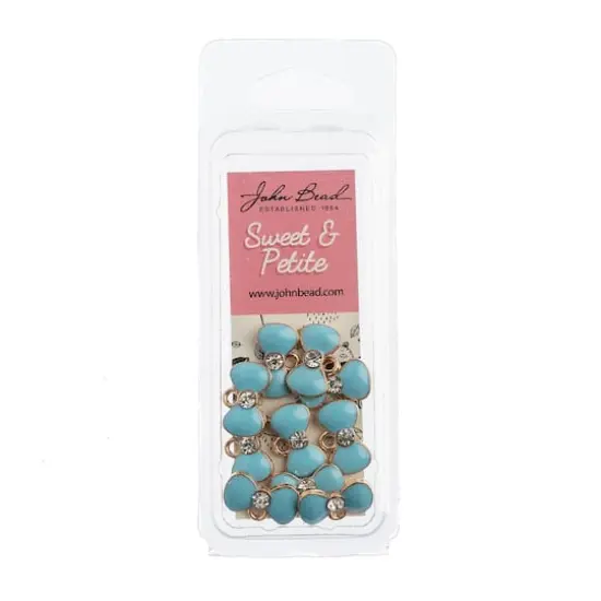 John Bead Sweet & Petite Bow Charms, 10ct. Light Blue {3}