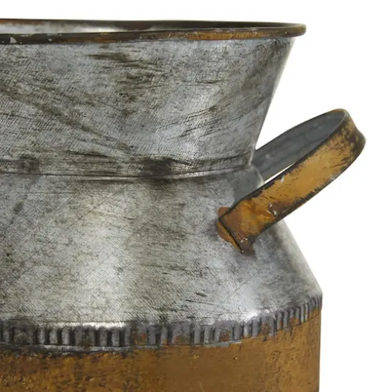 9" Gray Decorative Farmhouse Milk Can {3}