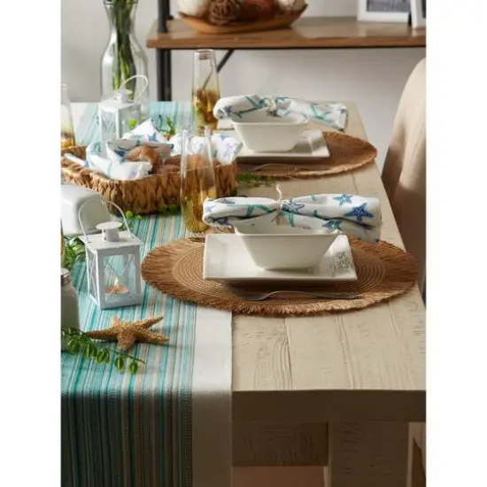 DII&reg; 15" Round Natural Fringe Woven Placemat Set, 6ct. {7}