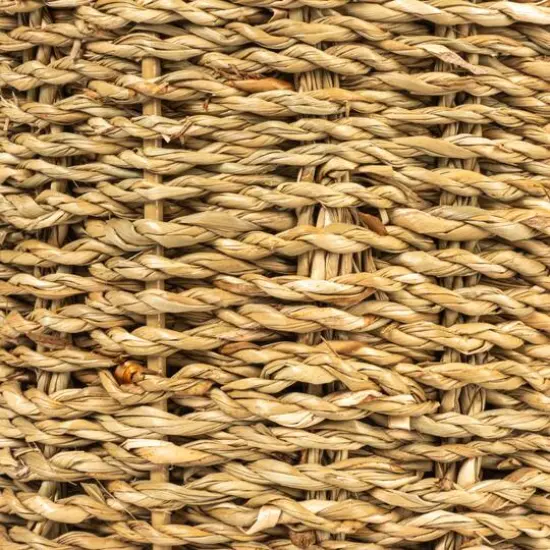 Hello Honey&reg; 11.5" Natural Round Seagrass 4-Section Caddy {12}