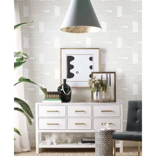 RoomMates Zulu Signature Peel & Stick Wallpaper White {6}