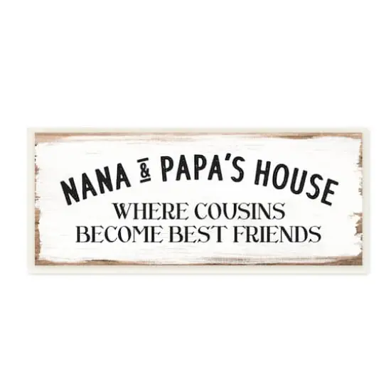 Stupell Industries Nana & Papa's House Greeting Traditional Family,7" x 17" {1}
