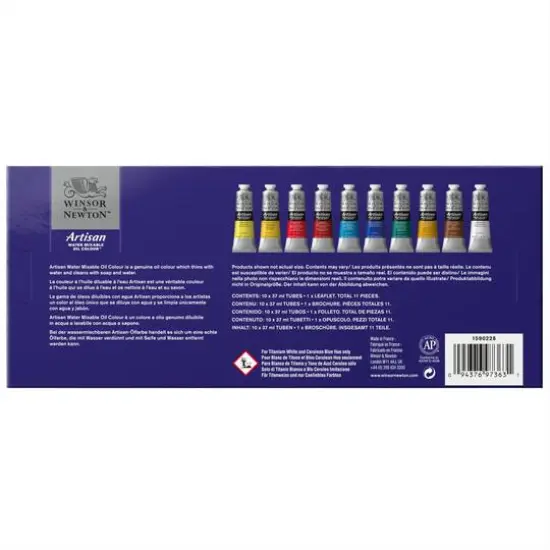 Winsor & Newton&trade; Artisan Water Mixable Oil Colour&trade; 10 Color Paint Tube Set {6}