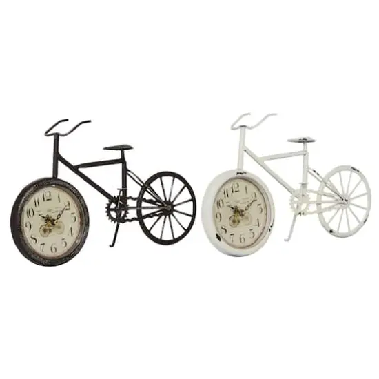 12" Metal Country Cottage Bicycle Clock Set {1}