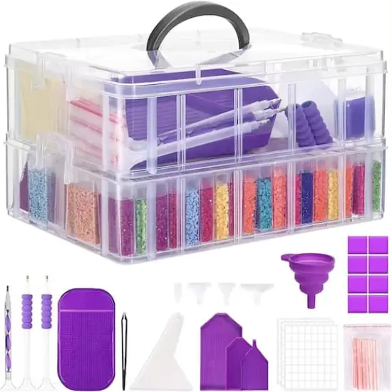 Sparkly Selections 88 Slot Clear Stackable Diamond Painting Storage Set {1}