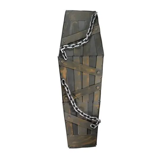 6ft. Animated & Musical Chained Shaking Coffin Halloween Decoration {3}