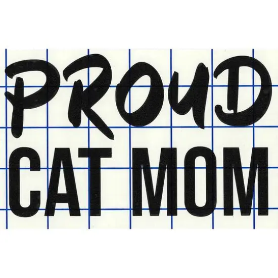 Leisure Arts&reg; Vinyl Matte Black Proud Cat Mom Decal {1}