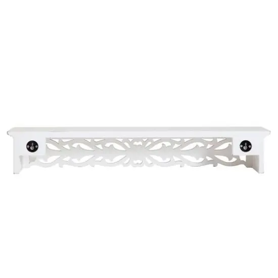 Habitat D&eacute;cor Hyla 24" White Decorative Shelf {7}