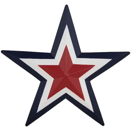 15" Americana Star Metal Wall Decoration {1}