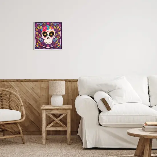 Stupell Industries Day Of Dead Floral Patterned Skull Wall Plaque Art {3}