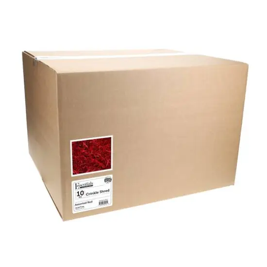 Essentials by Leisure Arts Crinkle Shred Box, 10lb. Assorted Red {5}