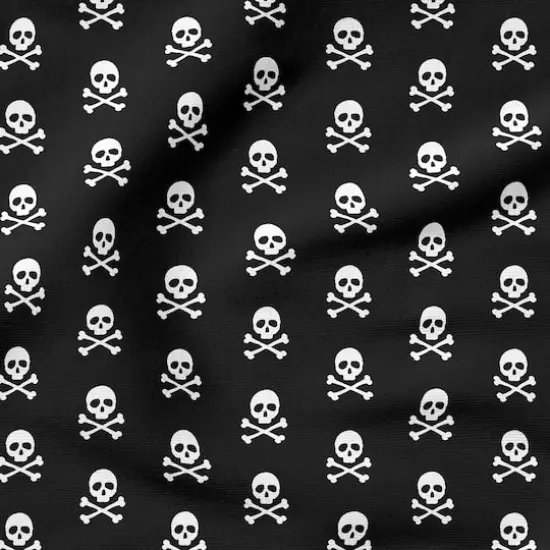 Fabric Editions Black Skulls Cotton Fabric {5}