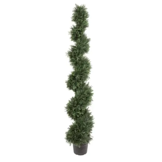 6ft. Potted Green Cedar Spiral Tree {1}