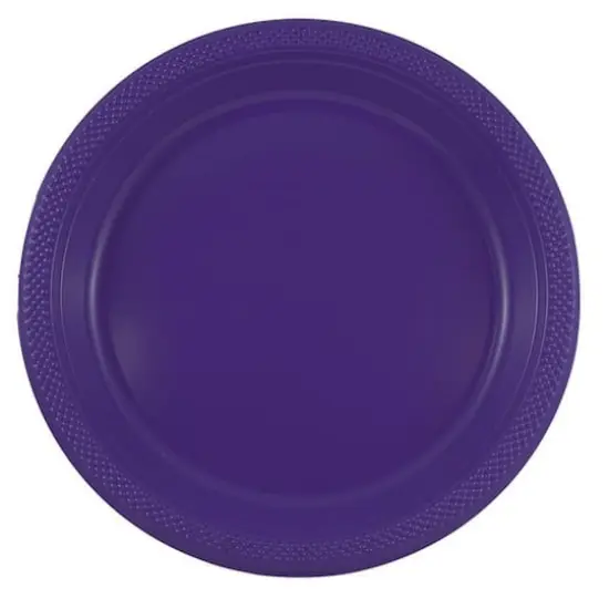 JAM Paper 10.25" Purple Plastic Party Plates, 20ct. Assorted {1}