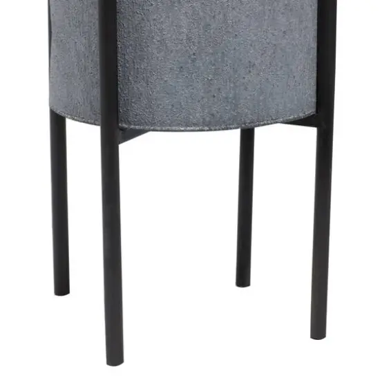 Modern Metal Planter Set Dark Gray {6}