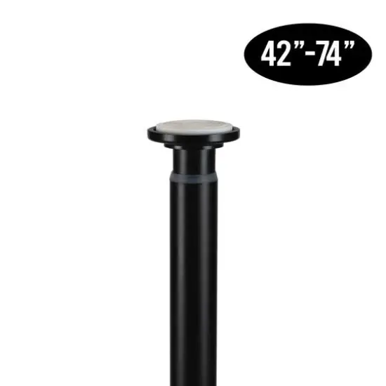 Home Details Adjustable Tension Curtain Rod Matte Black {4}